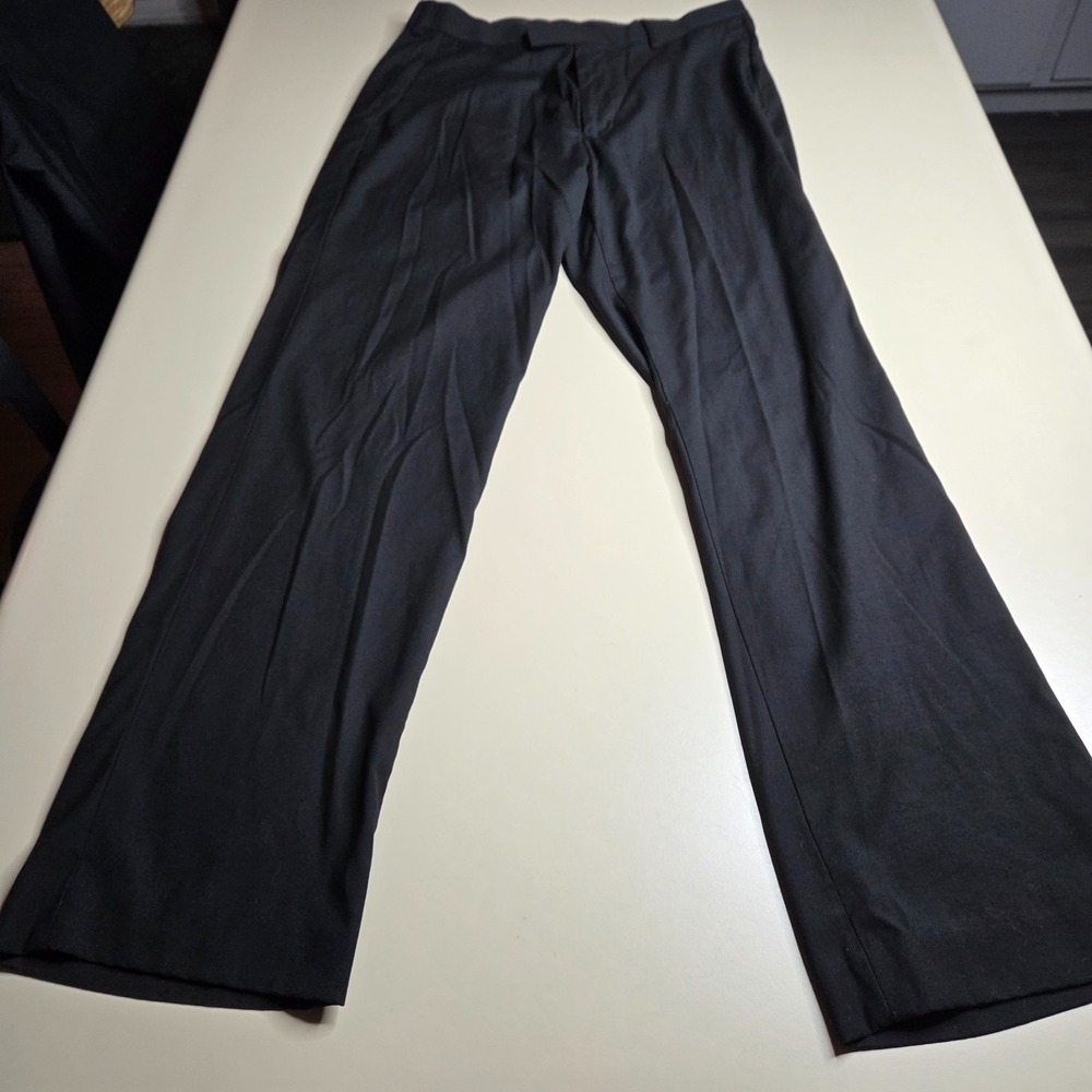 Axist Dress Pants Mens 33/32 Black Rayon Stretch Classic Business Office Wear